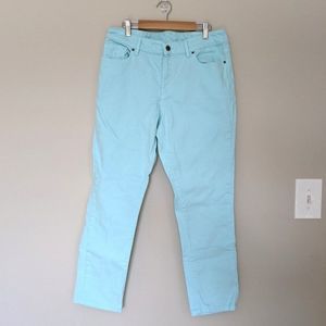 L.L. Bean Favorite Fit Aqua Blue Jeans